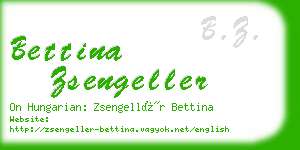 bettina zsengeller business card